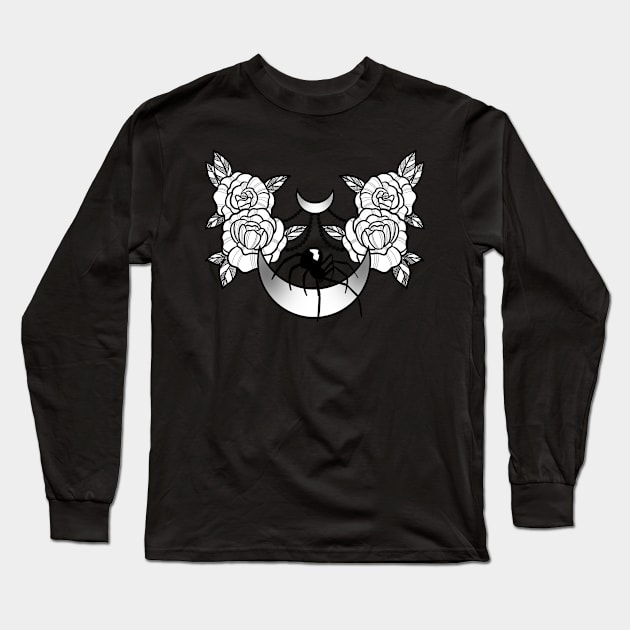 Moon Spider Long Sleeve T-Shirt by Crashdolly
